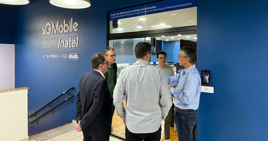 Rodrigo Vidigal conheceu a infraestrutura do Inatel na última semana. 