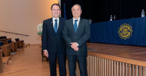 Diretor e vice-diretor do Inatel durante a cerimônia de posse