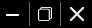 Ícones de minimizar, maximizar e fechar