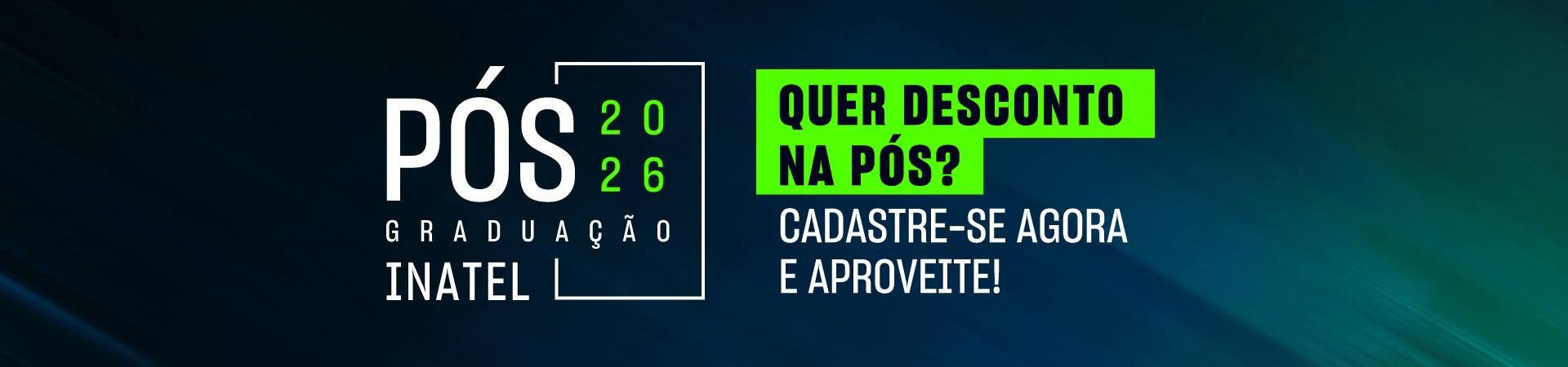 Pós-graduação Inatel - Quer desconto na pós?