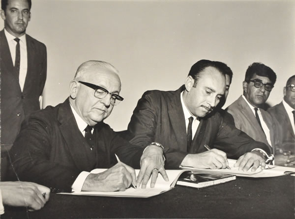 Assinatura do Convênio entre Inatel e Ericsson - 1969