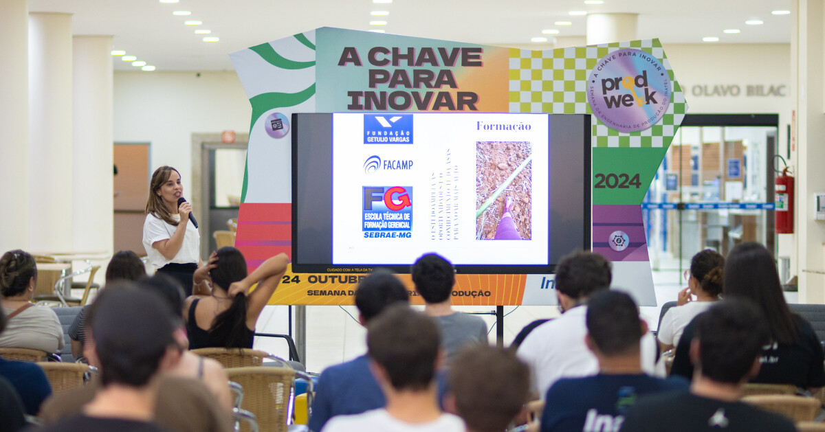 Com o tema “Conectar ideias, produzir soluções”, o evento estimula o aprendizado em diferentes áreas da Engenharia de Produção.