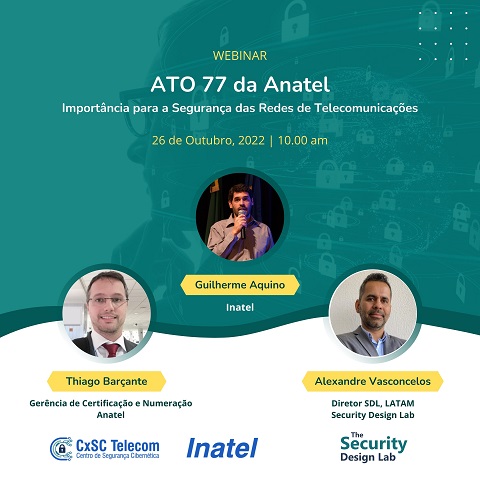 inatel webinar Ato 77 da anatel