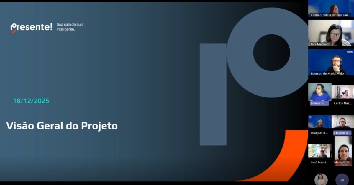 O O Projeto Presente! utiliza câmeras conectadas à rede 5G integradas a dispositivos inteligentes, para apoiar atividades em ambientes universitários. 