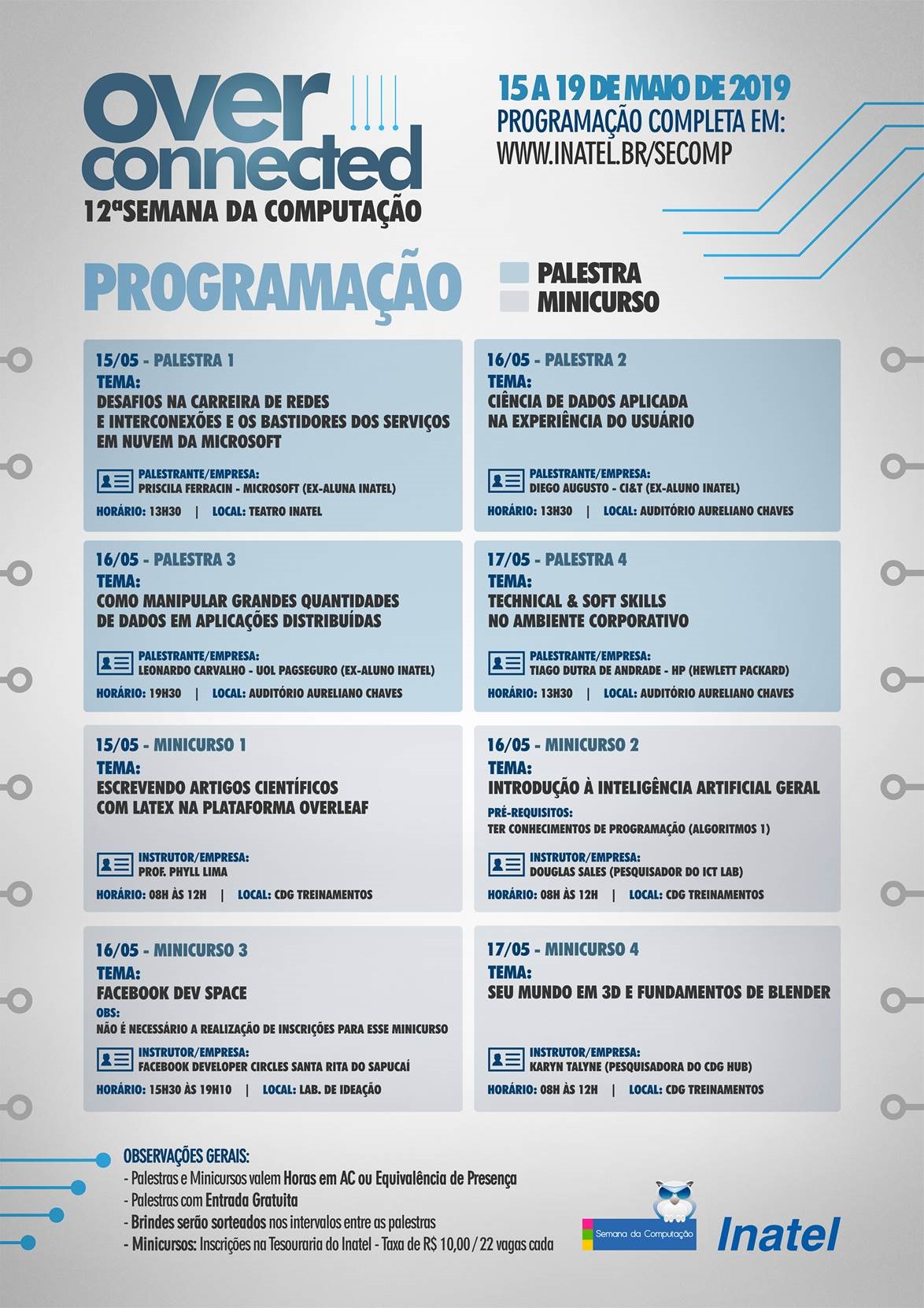 semana da computacao inatel 2019