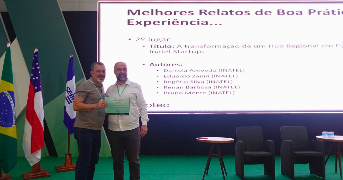 Trabalho apresentado na Conferência Anprotec recebeu o segundo lugar na categoria Relato de Boas Práticas e destacou a transformação do ecossistema de inovação do Instituto.